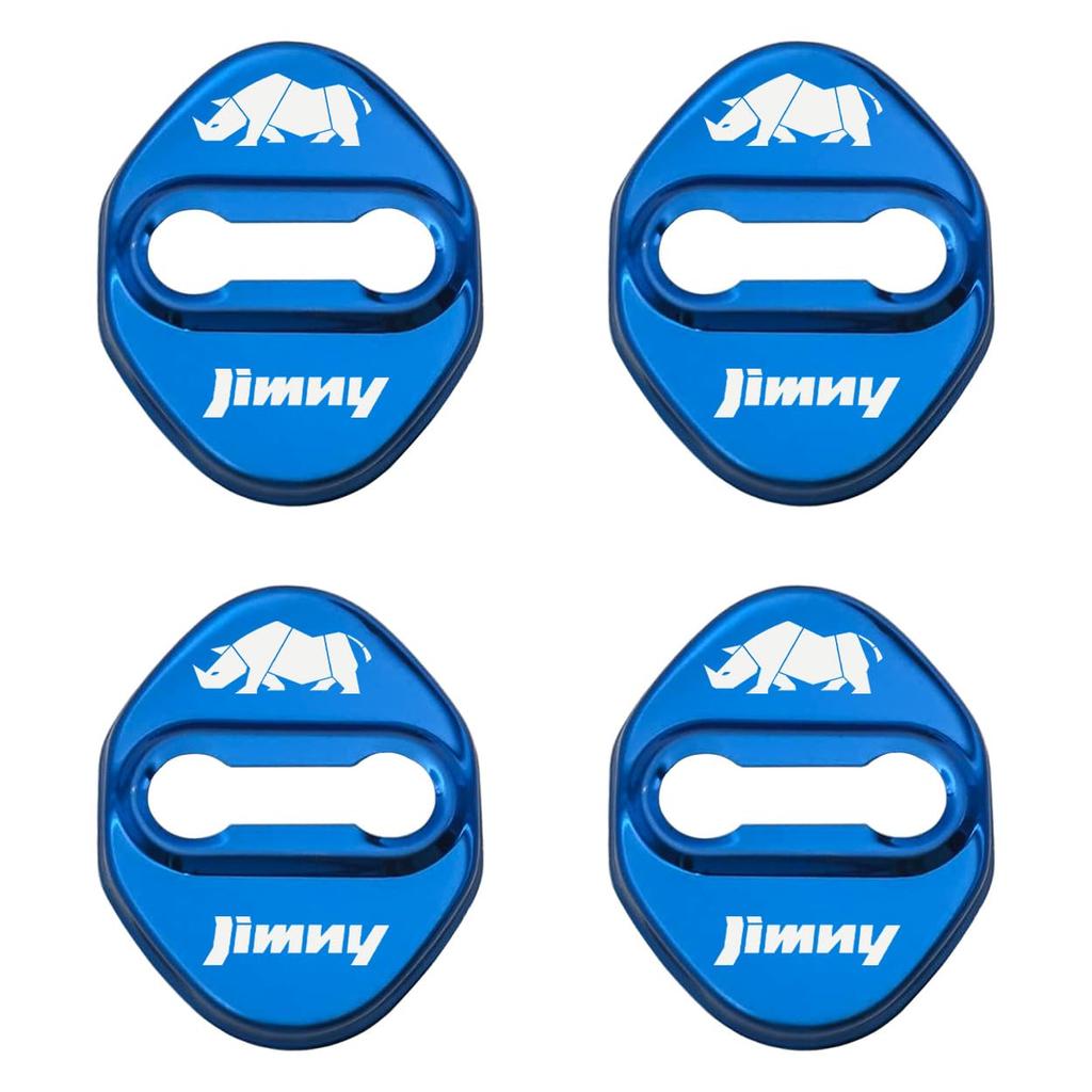 Haoshilianfa Compatible with New Suzuki Jimny JB64 Jimny Sierra JB74 Door Striker Cover Only Door Lock Cover Stainless Steel Cover Easy Installation