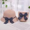 Children's Sun Hat Girls Sun Hat Summer Straw Hat Small Bag Set Princess Beach Summer Sun Protection Bucket Hat