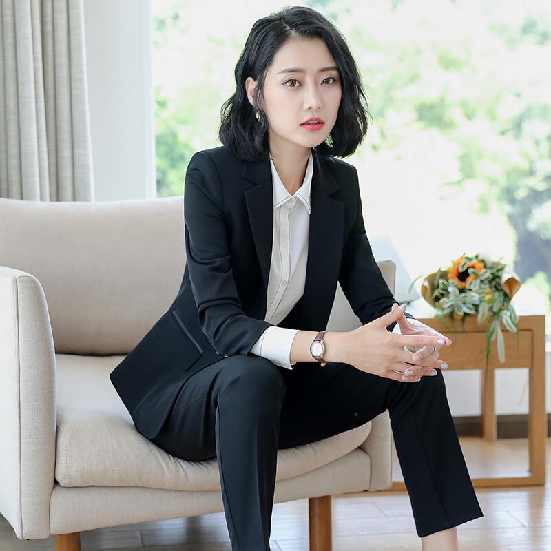 Women's Professional Long-Sleeve Blazer Suit