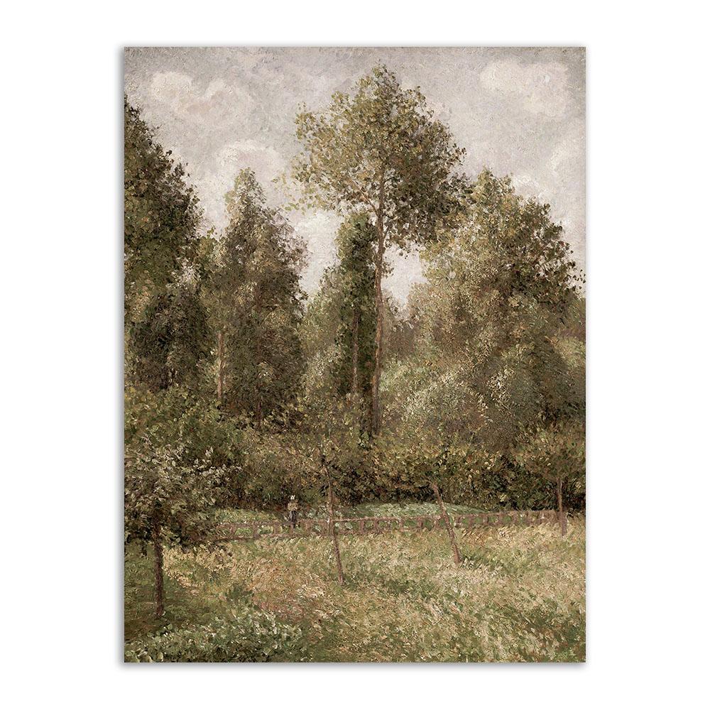 Vintage Neutral Gallery Wall Art European Mountain Lake Landscape Poster And Print Nordic Canvas Painting Living Room Home Decor