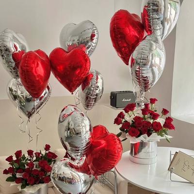 Balon Folie Aluminiu Love 18 Inch Decorațiune Mărturisire Logodnă Nuntă Aranjament Scenă Zi de Naștere Balon Inimă Plutitoare