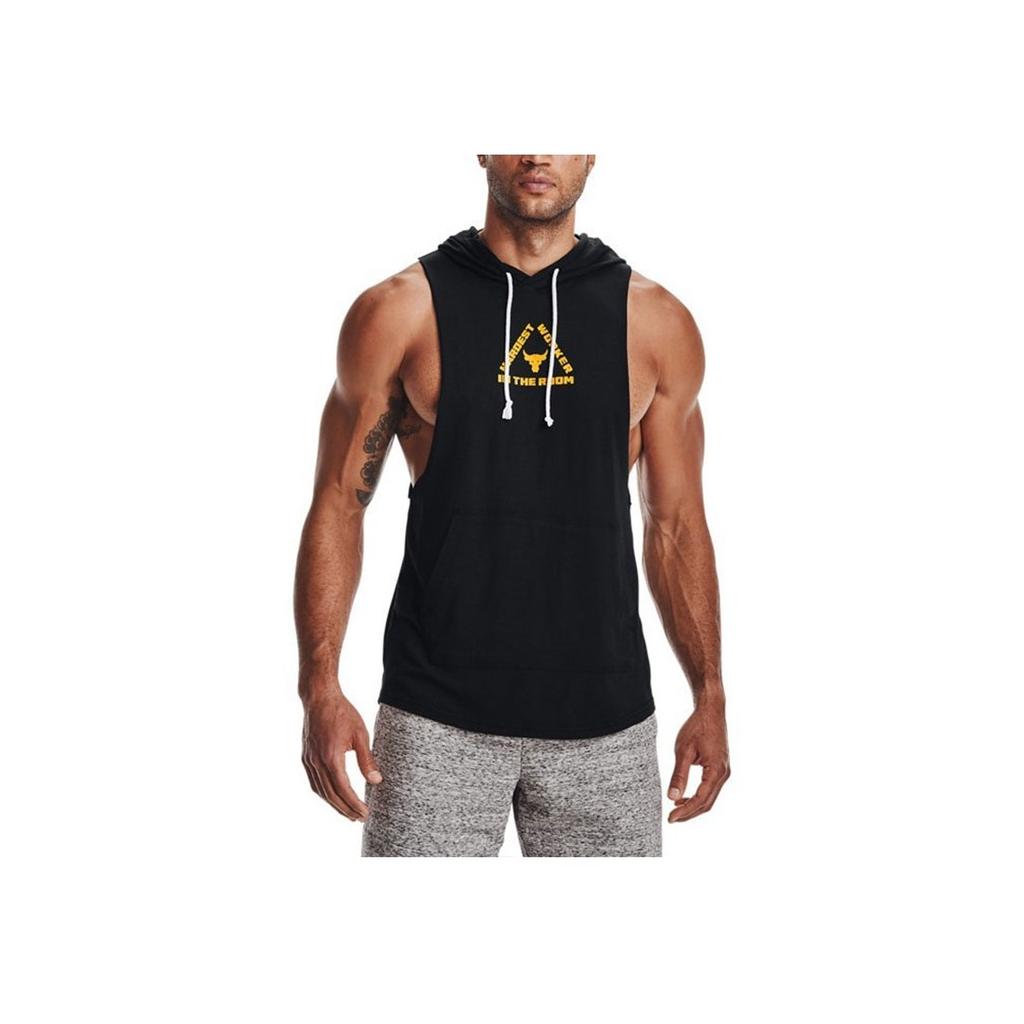 Under Armour Project Casual Training Loose Sports Hooded Vest Men Vests Black 1367117-001