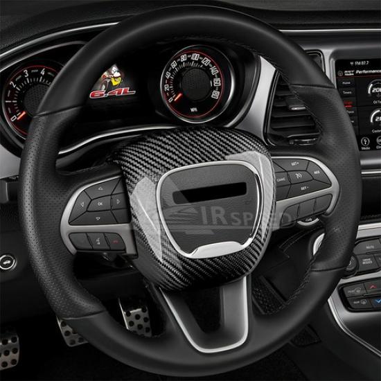 Center Steering Wheel Cover Trim For Challenger Charger Durango Srt 15+ Carbon