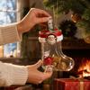 3D Transparent Fillable Christmas Stocking Ornament for Christmas Tree Hanging Decoration, Clear Candy Gift Holder