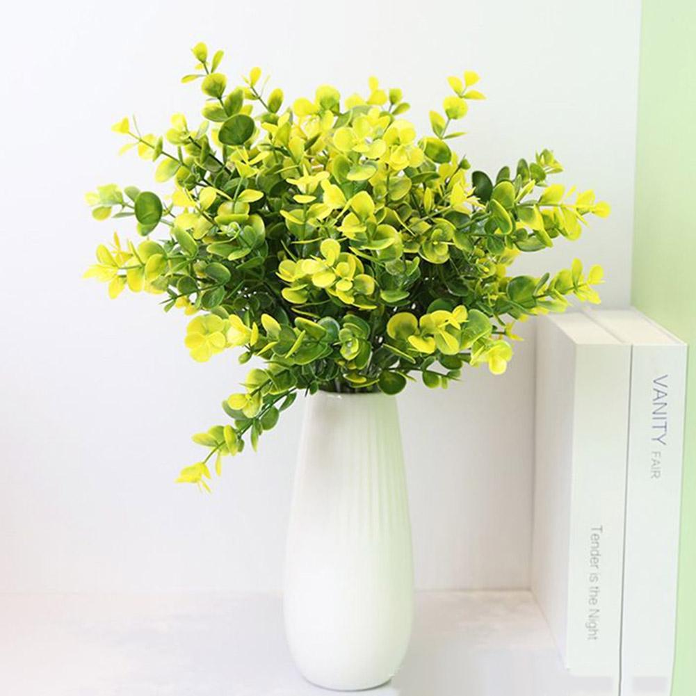 Green Grass Leaf Bouquet Artificial Silk Flower Plant for Office Decoration
