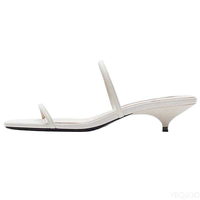 Simple Versatile One-piece Comfortable Outdoor Cool Mop 2025 New Style with Sloping Female Head Sexy Temperament High Heels