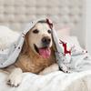 1pc Simple Christmas Deer Printed Blanket for Sofa Bed Travel Camping Living Room Office Conditioning Blanket for All Seasons Gi