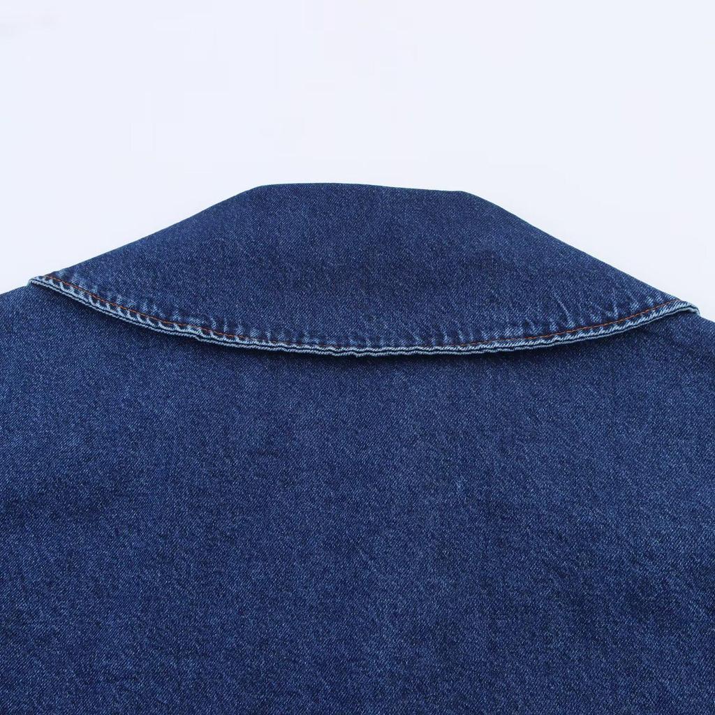 2025 Spring Women's Fashion Denim Zipper Jacket & High-Waisted Jeans Set