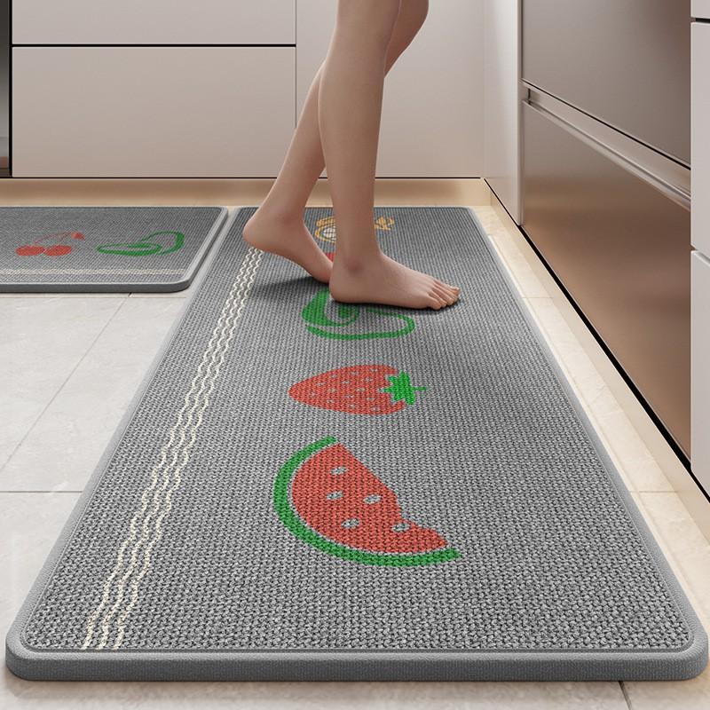 Kitchen Floor Mat Absorbent Oil-proof Washable Rug Anti-slip Door Home Long Strip