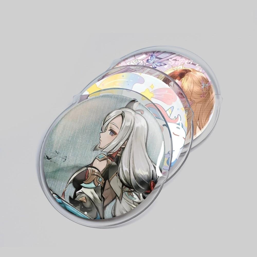 10pcs/Set CPP Badge Protective Sleeves Round 63/83mm Badge Protector Case For 58/75mm Badge Storage