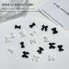 20pc Exqusitive Bows Nail Resin Charms Mini Bow Nail Art Accessories Bow Black White Rice White Bow Tie Nails Decoration Diamond