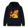 Kids Boys Girls Crew Neck Hoodie Cute Lion Animal Printed Soft Casual Pullover Sweatshirt for Children Daily Wear