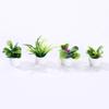 4Pcs 1:12 Dollhouse Miniature Mini Tree Potted For Green Plant In Pot Doll House