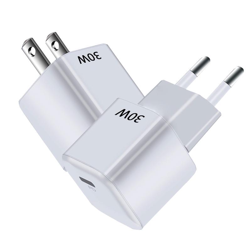 Szybka ładowarka PD 30W do pudełka ładującego Kostka PD 30W USB C Szybka ładowarka Zasilacz Kostka dla iPhone Samsung Xiaomi