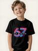 Technologically Colorful Children's T-shirts with Creative Printing Boys' Trendy Short-sleeves