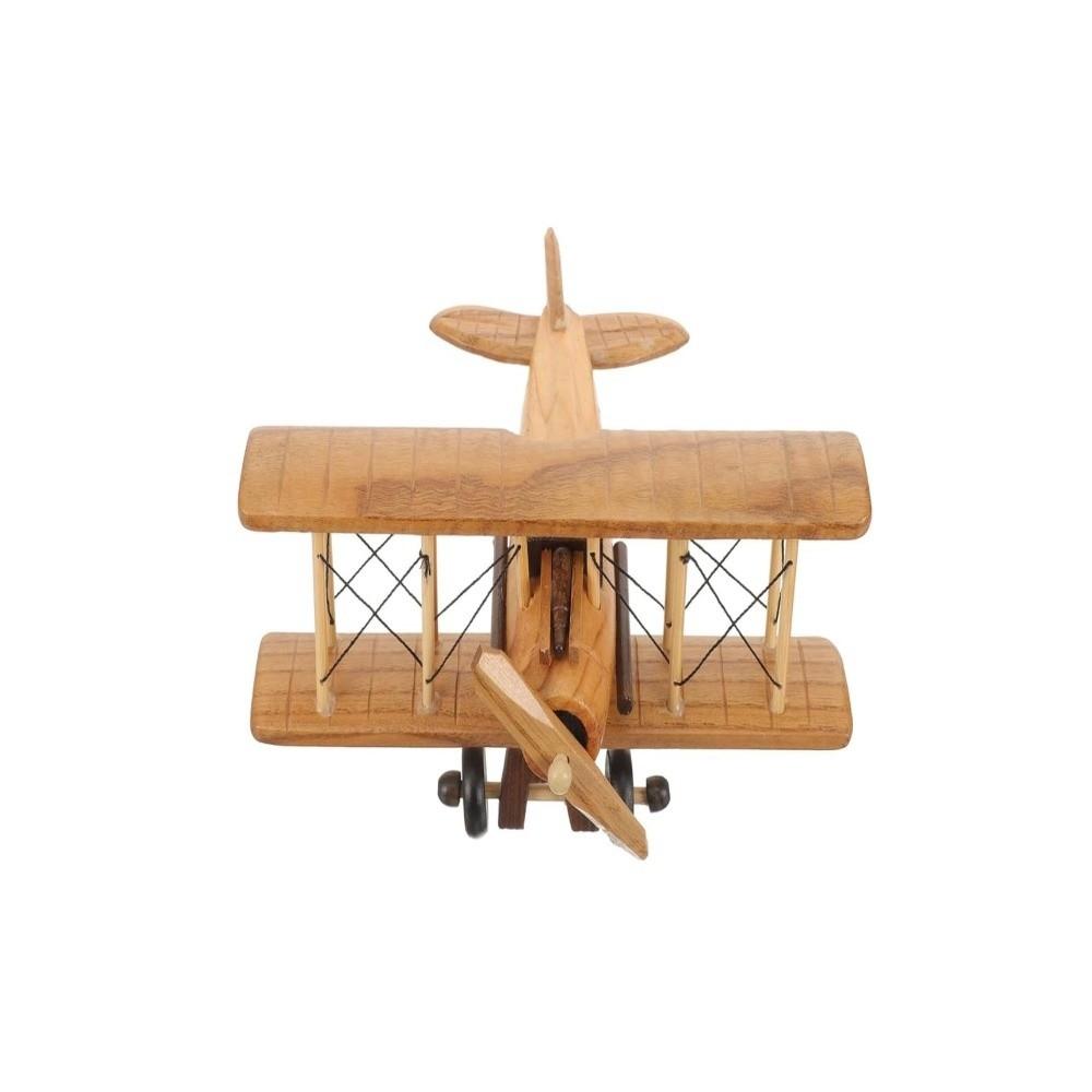 Small Size Wooden Airplane Model Wood Desk Display Model Gift for Collectors