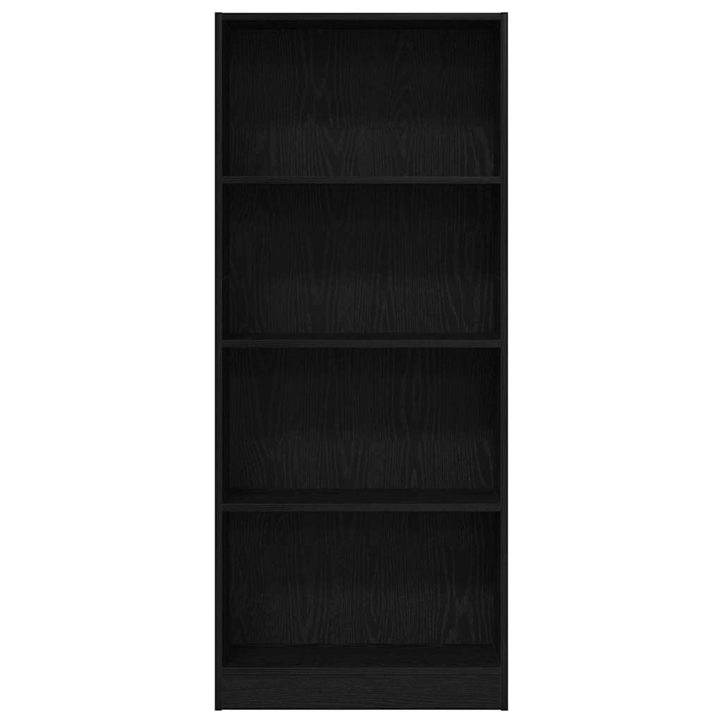 Bookshelf Black Oak Look 60 x 24 x 143 cm Engineered Wood