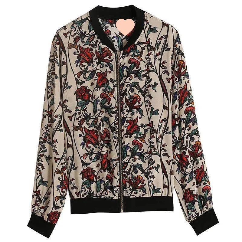 "Women's Summer Print Zip-Up Chiffon Cardigan: UV Protection & Cycling Sunscreen Top".