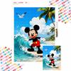 Diamond Painting Kit Handmade diy5D Home Decoration Gift Unique Idea Mickey Surfing Beach Vacation