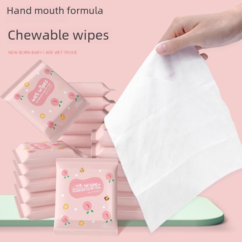 Infant & Child Wet Wipes - Portable for Hand & Mouth, 10-Piece Family Pack