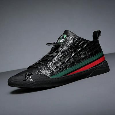 Zapatos de Hombre de Cuero Genuino de Alta Calidad Zapatillas Casuales para Hombre Zapatillas Negras de Diseño para Hombre Calzado Cómodo de Lujo para Hombre