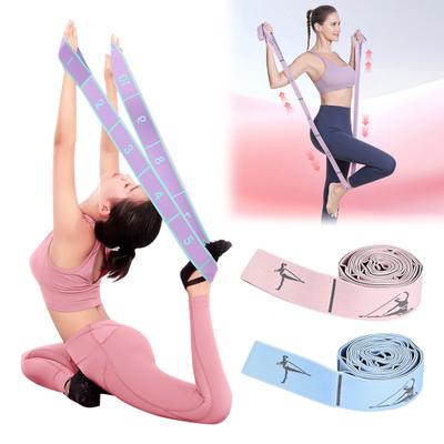 Yoga Stretching Strap with 11 Loop Physical Therapy Pilates Ballet Dance Body Leg Stretcher Elastic Band Home Gym Workout Resistance Band