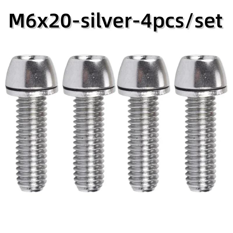 Bicycle Steering Handlebar Stem Screws Bolts M5 M6 20mm Colorful Stainless Steel Bike Spacers Hot Sale