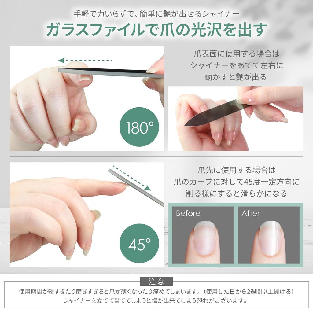 LULUGEL Nail Polish Nail Nail Care Nail 3 Glass Emery Nail Instruction Manual Nail Shiny Nails 3-piece Set, Polish, File, Set, File, Types, File,