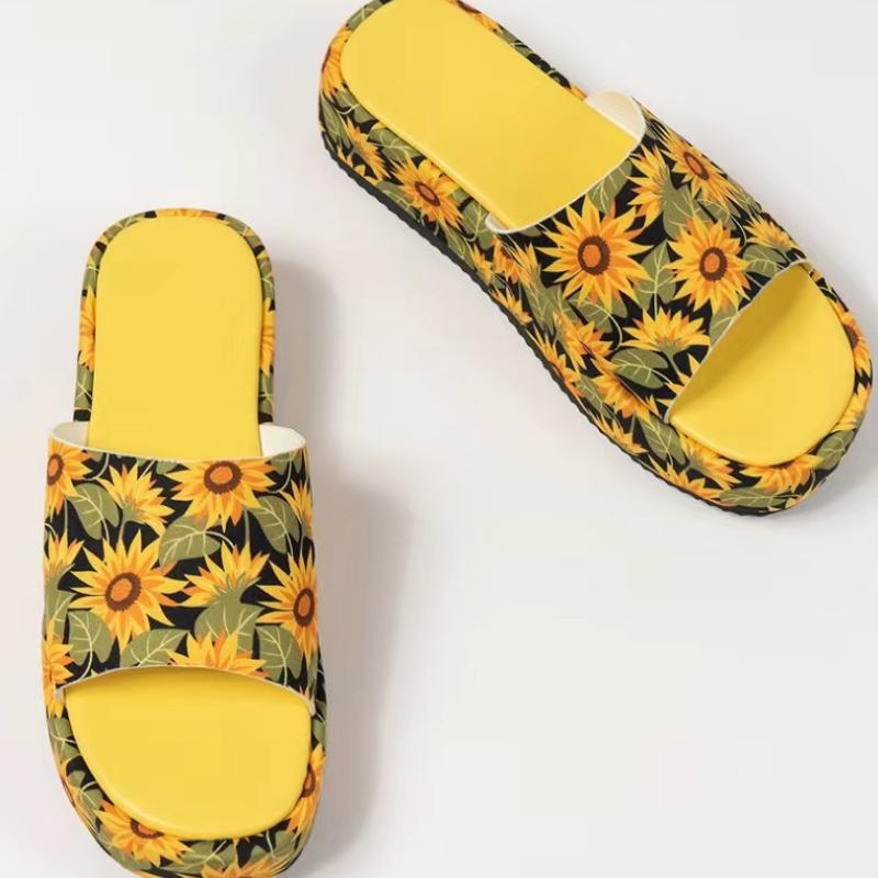 

Летние модные женские тапочки, толстая подошва, пляжная обувь, повседневные тапочки большого размера 42 жёлтый