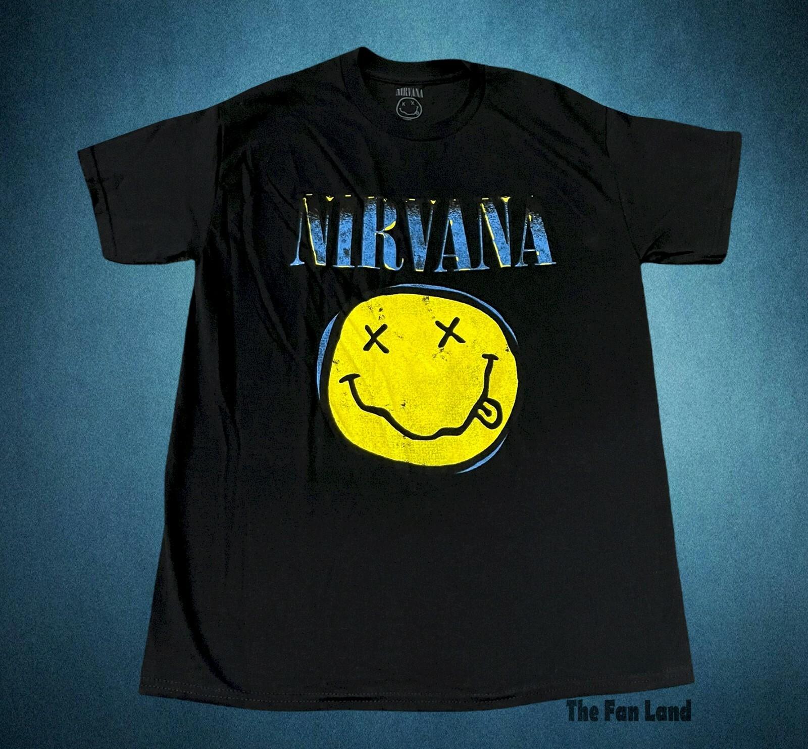 26 New Nirvana Smiley Face Classic Rustic Grunge Men s Vintage T-Shirt Unisex T-Shirt M
