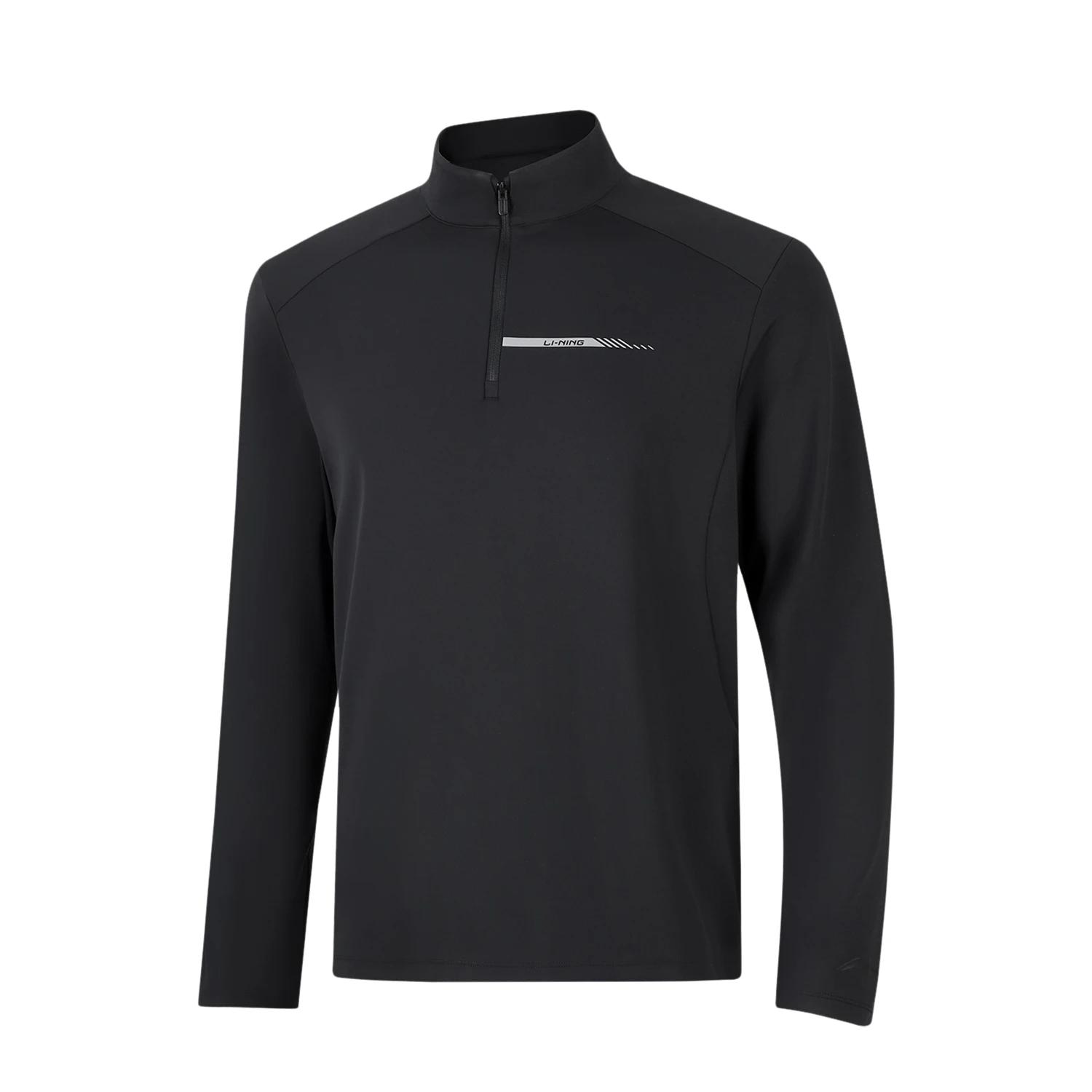 

Li Ning Удобная однотонная футболка с длинным рукавом и принтом букв Мужские топы ATLV307-1 XL