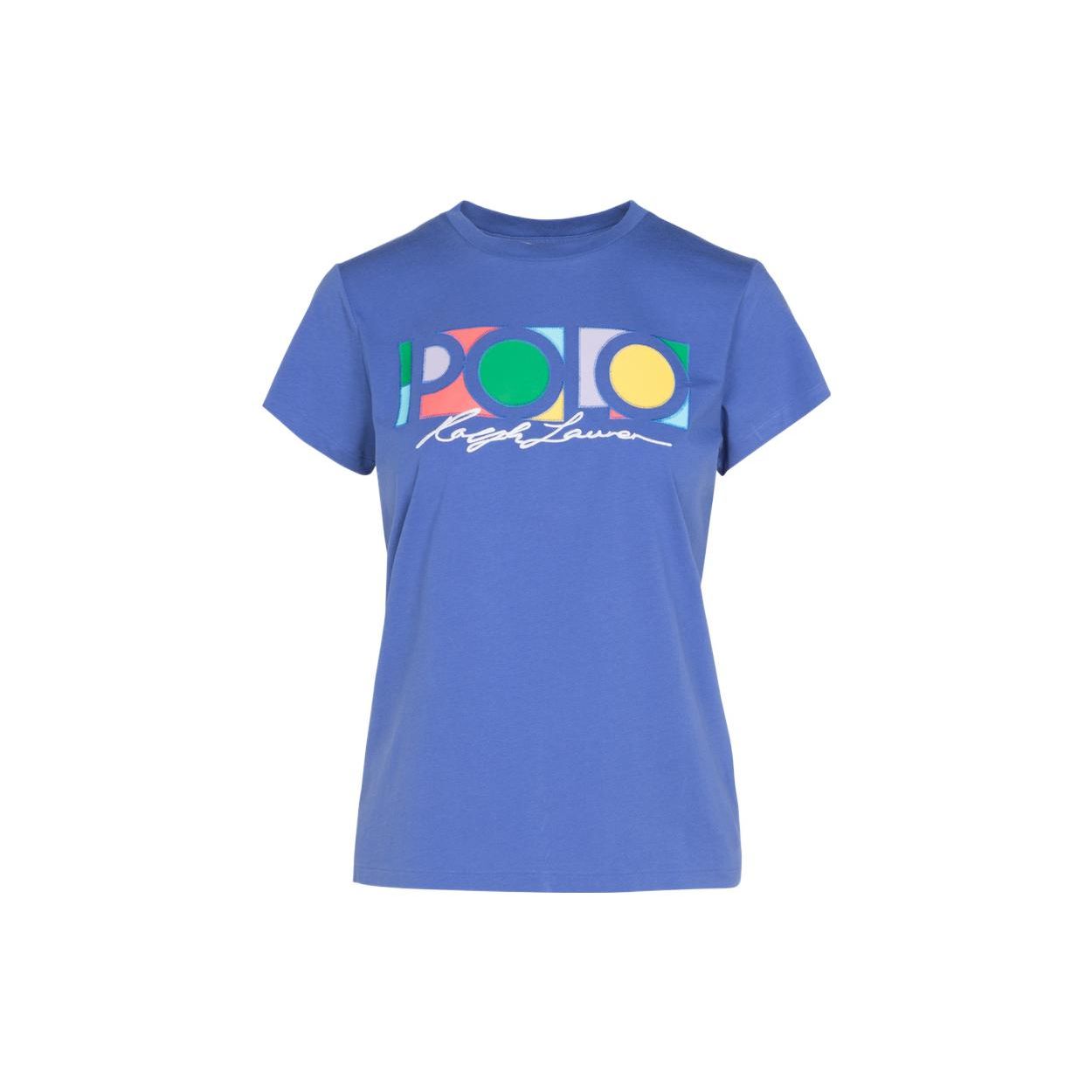 

Polo Ralph Lauren Ss22 Футболка женская с принтом, круглым вырезом, коротким рукавом, из хлопка, топы, синий 211856637003 XS