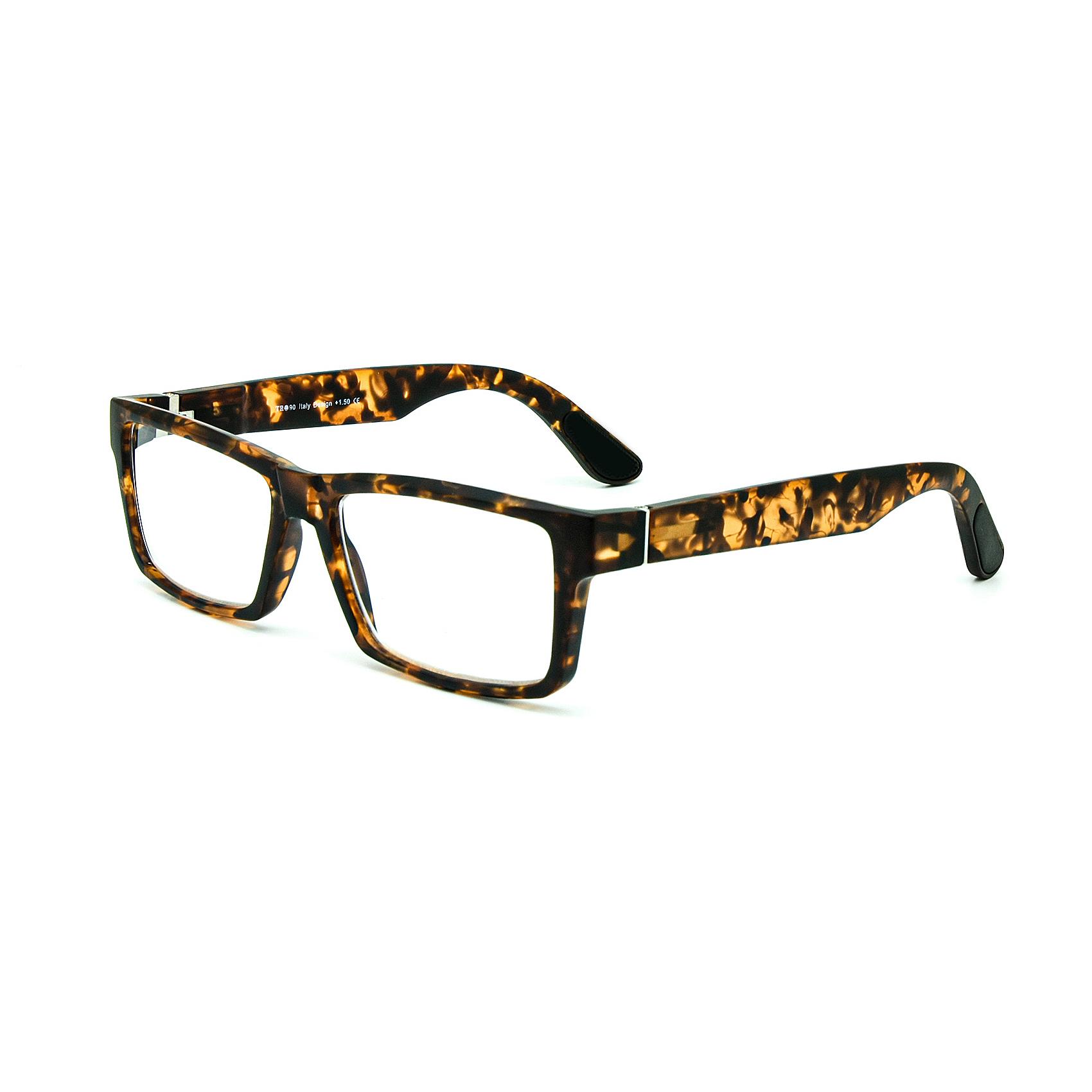

Quality Reading Eyeglasses Retangular Trendy Bold Thick Design Lightweighted Spring Metallic Hinge Anti-Slip Temples 3