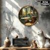 Metal Wall Art Green Plant Bathroom Decor Home Office Bar Cafe Kitchen Holiday Gift