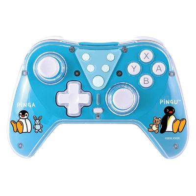 ALLONE Wireless Gaming X 6 X Compatible with Switch Wired or Stylish Clear Macro Rapid Fire Hold Gyro Cute Character Controller, Pingu, 15.5 10.3 Cm,