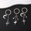 Metal Metal Key Rings Y2K Cellphone Lanyard Pendant New Star Moon Keychain  Bag Decoration