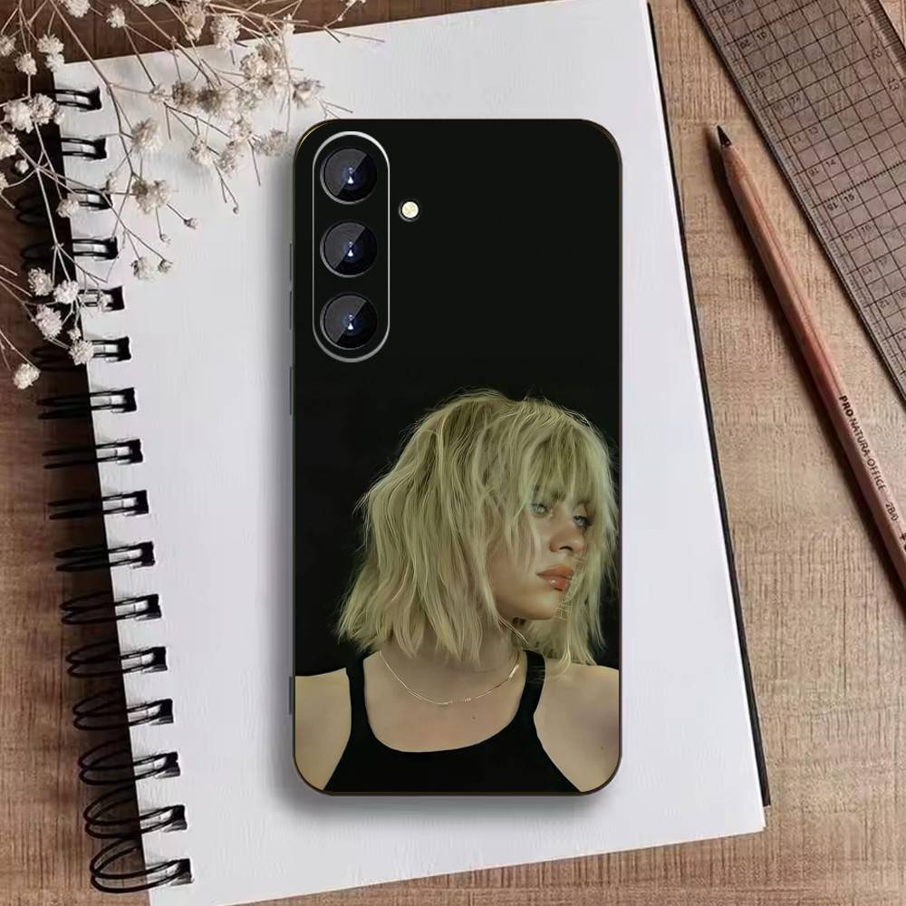 A-Singer Billie Eilish Phone Case For Samsung Galaxy A73,A21s,A22,A31,A52,A53,A71,A41Soft Black Shell