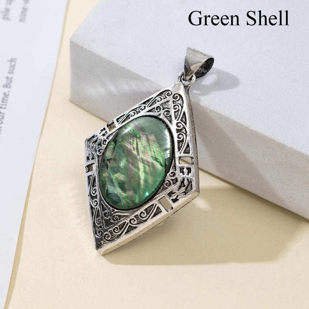 1Pc, Reiki Healing Crystal Pendants Charms, Elegant Rhombus Natural Gemstone Pendant Necklace - Unique Handmade Jewellery, DIY Gifts for Women Men