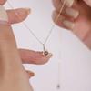 925 Sterling Silver Electroplated 14K Gold Red Zircon Sun Pendant Necklace for Women Wedding Party Jewelry