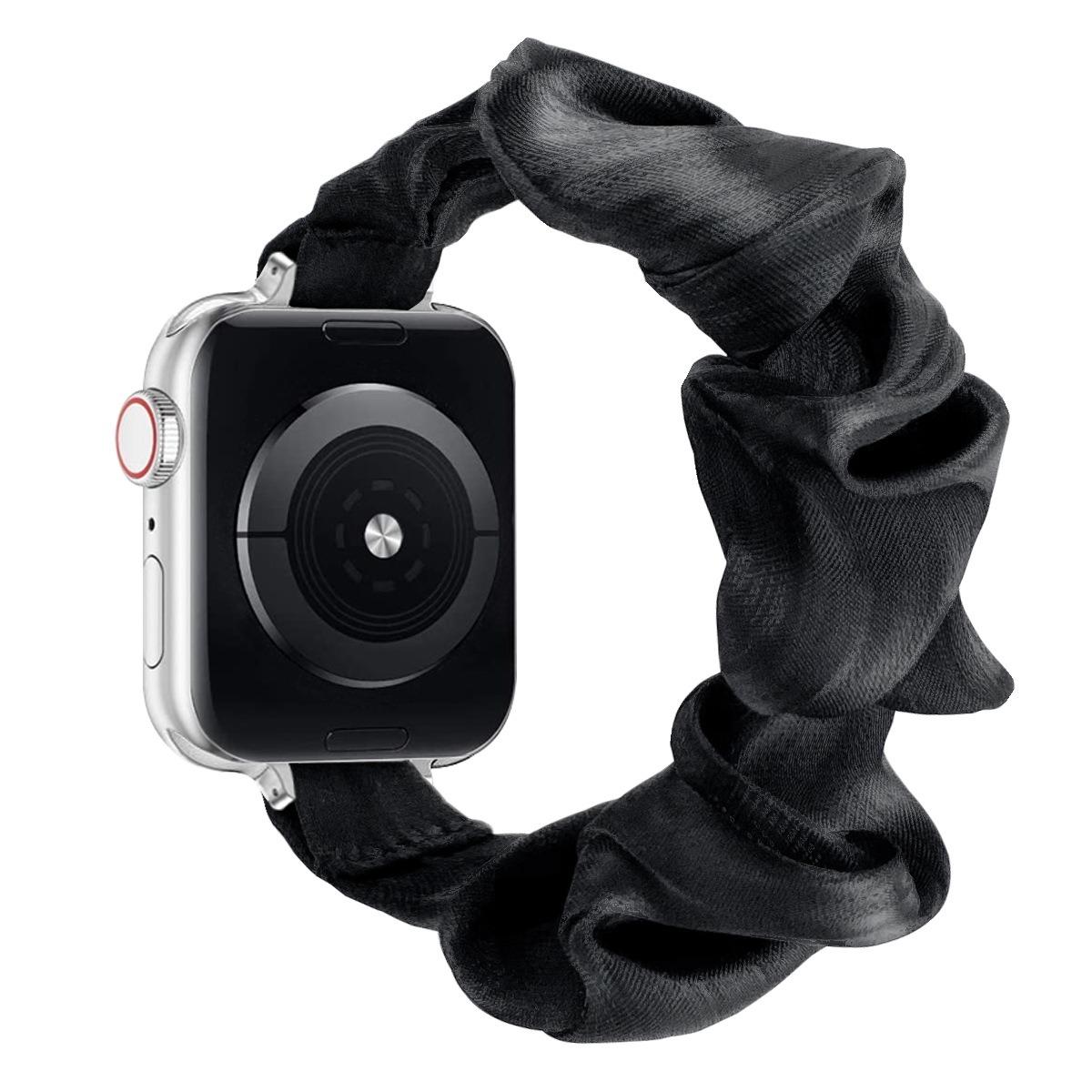 

1 шт. Милые эластичные ремешки Solo Loop с принтом, совместимые с iWatch Series 11 10 9 8 7 6 5 4 3 2 1 SE, женский браслет для ремешка Apple Watch 38/40/41/S(10/11)42MM чёрный