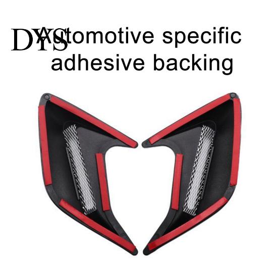 No Drill Car Decoration Shark Gill Side Vent Decals ABS Chrome Fender Trim Self-Adhesive Stick-On Sticker Exterior Hood Ornament Sporty Fit