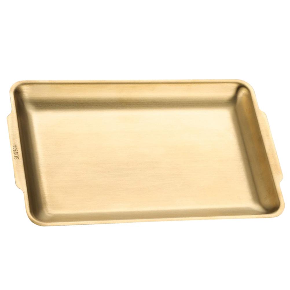 1Pcs Stainless Steel Rectangular Bake Pan Smooth Edges Bbq Camping Party Graduation Serving Plate Sushi Plate Food Container