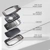 WDZIM1 Car Sticker Metal Car Remote Key Case Fob Cover Shell For Mercedes Benz AMG A C E S G Class GLC CLE CLA GLB GLS W177 W205 W213 W