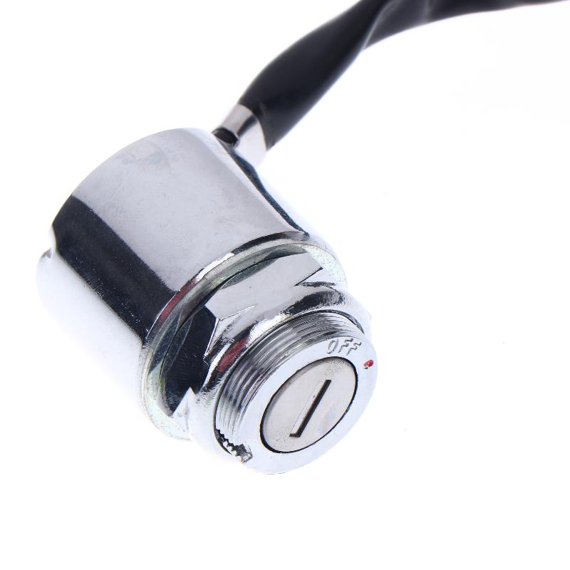 Universal Motorcycle 4 Wire 2 Position Ignition Switch Waterproof Electric Door Lock Electric Start Motorcycle Ignition Switch