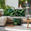 Tropical-Themed Green Leaves Pillowcase Bedroom Sofa Cushion Cover 100% Polyester Living Room Cushion Pillowcase Home Decor