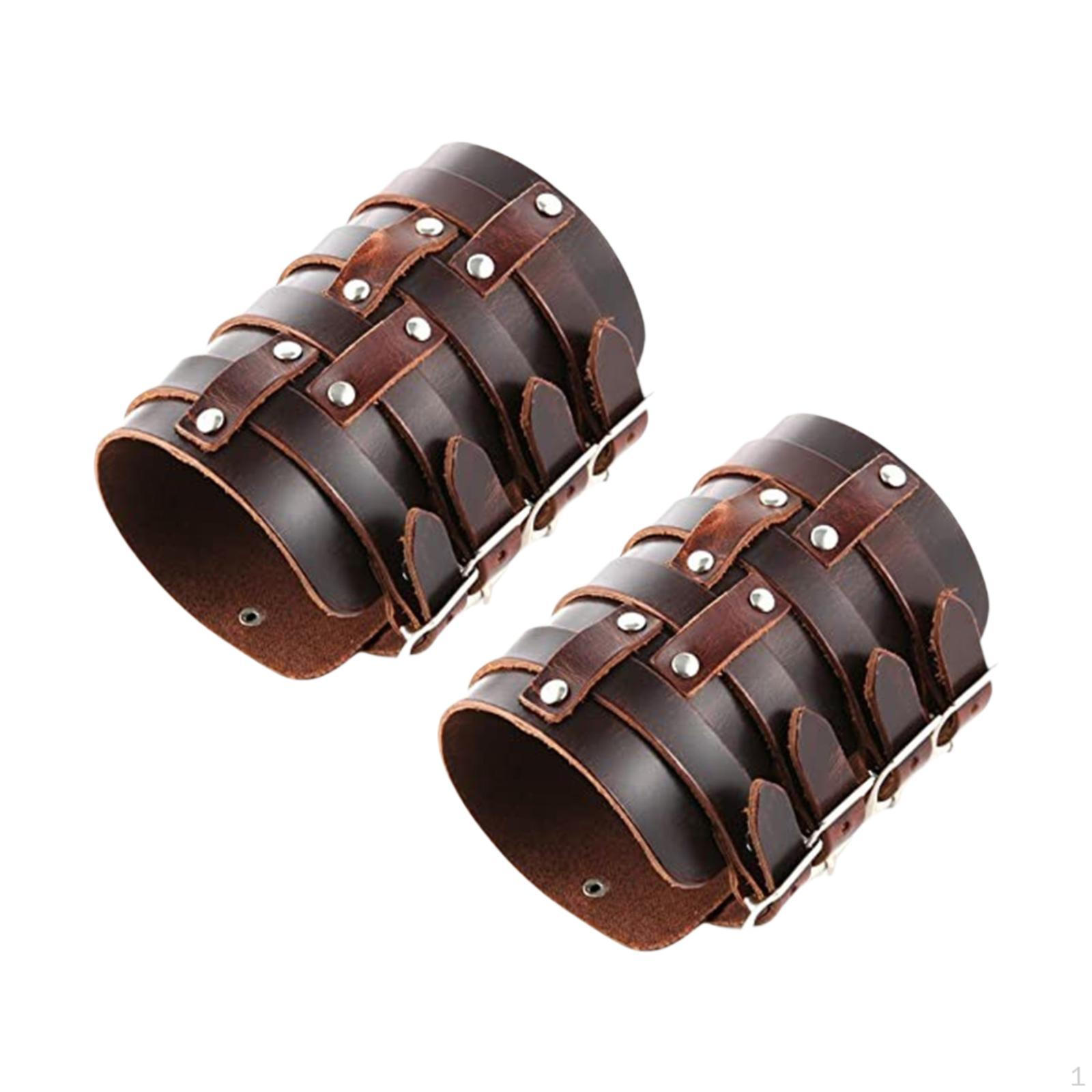 Перчатки наручи средневековые наручи взрослые регулируемые для вечеринки Deep Brown