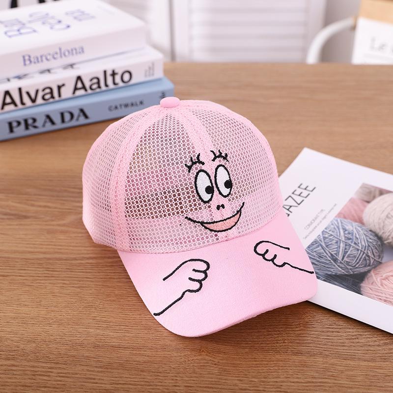 Cool New Boys Girls Kids Children Summer Cute Cap Smiley Face Kawaii Mesh Baseball Cap Popular Hip Hop Sun Hat DropShipping