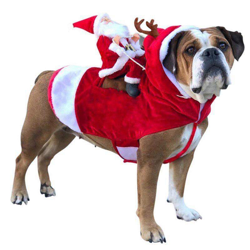 Kleine große Hunde Weihnachtsmann-Cosplay-Outfit für Weihnachten, Karneval, Haustierkostüme, Bekleidung, Party, Verkleidung, Kleidung, Hundekostüme