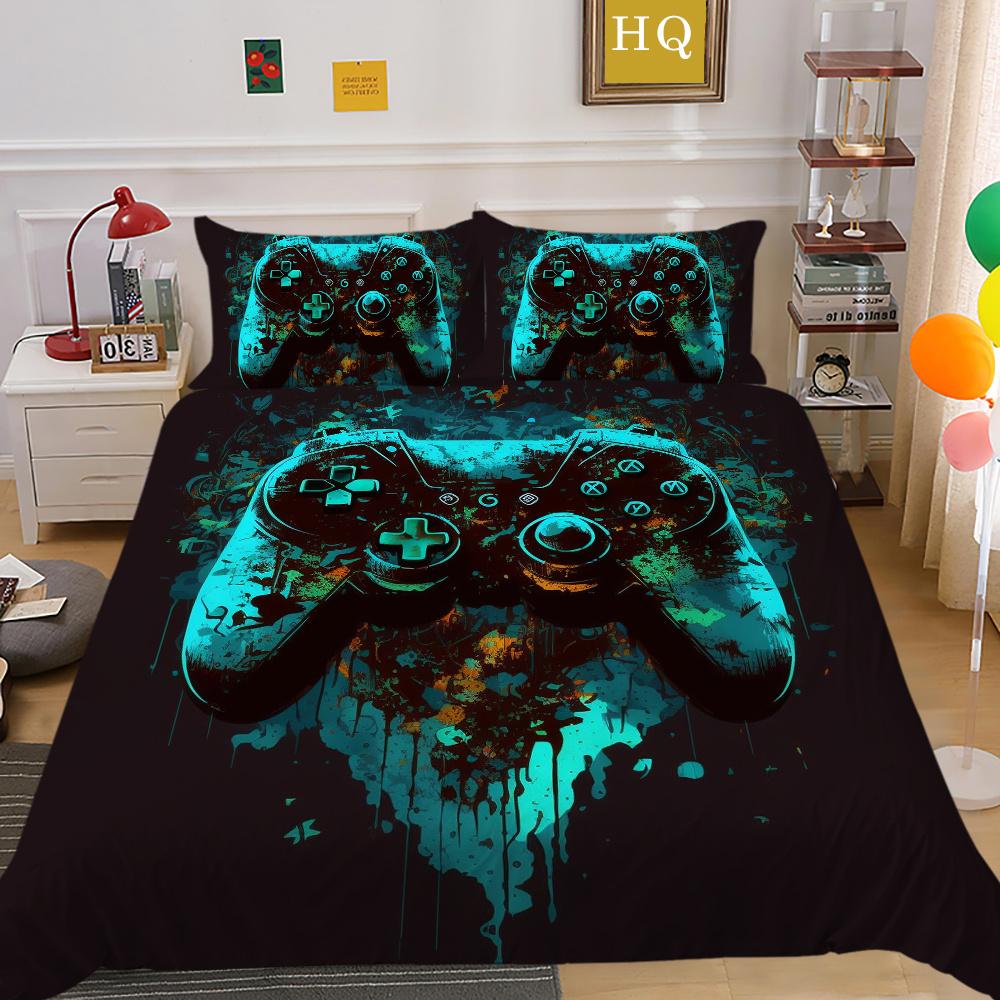 3D Game Console Printing Comforter Cover Set Twin Size Bed Set Cover Children High Quality Luxury Bed Set