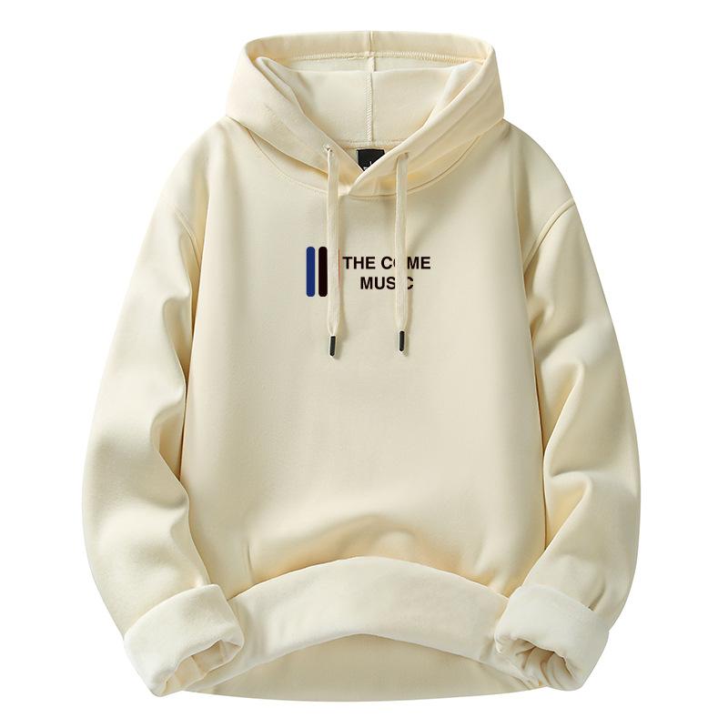 Módní teplá pánská mikina s kapucí, zateplená mikina, pánská nová bavlněná svetr, zahuštěná volná bunda